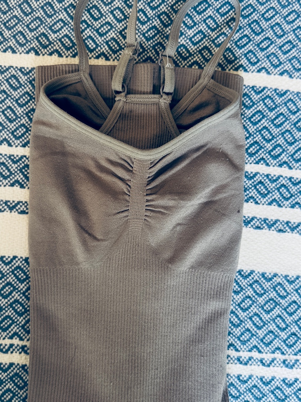 GUESS Olive Ribbed Camisole with Double Adjustable Straps